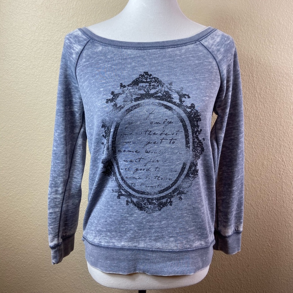 Guess long-sleeve washed lounge pullover small